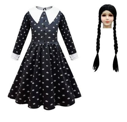 Addams Wednesday Uniform Cosplay Costume Dress Bump baby and beyond