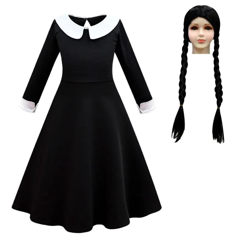 Addams Wednesday Uniform Cosplay Costume Dress Bump baby and beyond