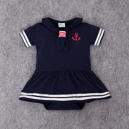 Baby Boy Girl Sailor Romper Dress Outfit Bump baby and beyond