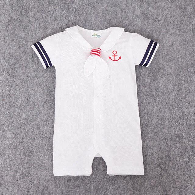Baby Boy Girl Sailor Romper Dress Outfit Bump baby and beyond