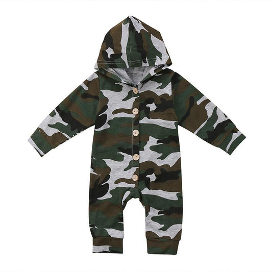 Baby Boy Girls Long Sleeve Camouflage Romper Bump baby and beyond