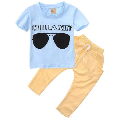Baby Boy Glass Short T-Shirt Pants Sets Outfit Bump baby and beyond