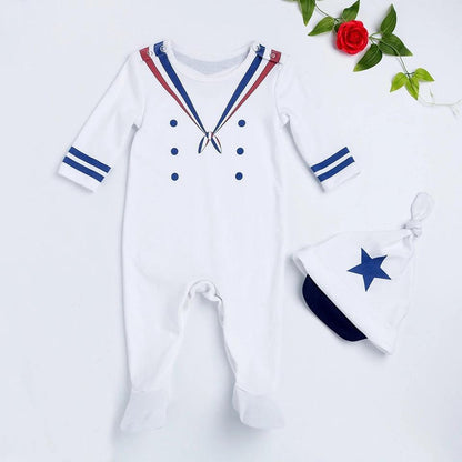 Baby Boy Navy Sailor Bodysuit Clothes Bump baby and beyond