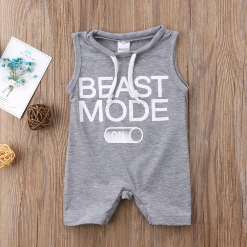 Baby Boys Beast Mode Romper Jumpsuit Bump baby and beyond