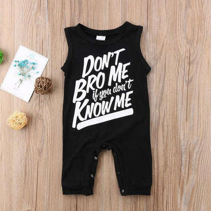 Baby Don't Bro Me If You Don't Know Me Romper Bump baby and beyond