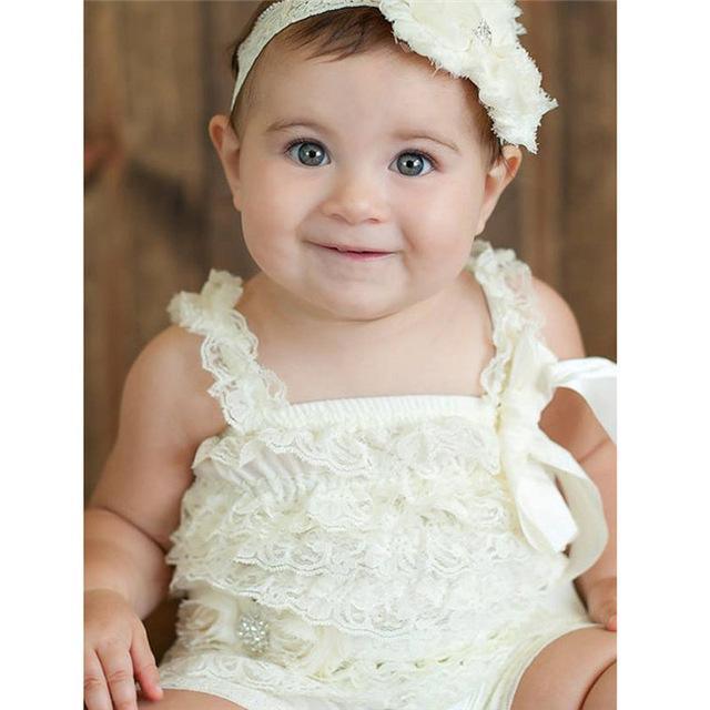 Baby Girl Ruffled Lace Romper Jumpsuit Clothes Bump baby and beyond