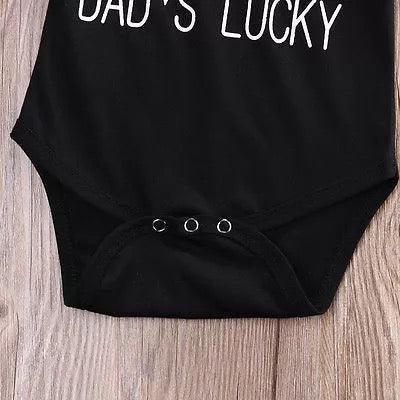 Baby I'm Cute Mom's Hot Dad's Lucky Romper Bump baby and beyond
