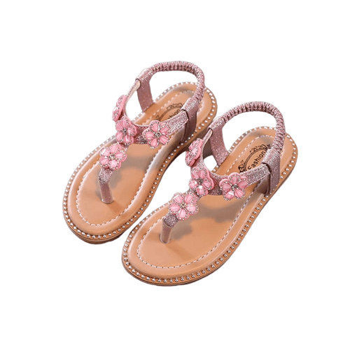 Baby Toddler Girls Summer Beach Floral Crystal Sandals Shoes Bump baby and beyond