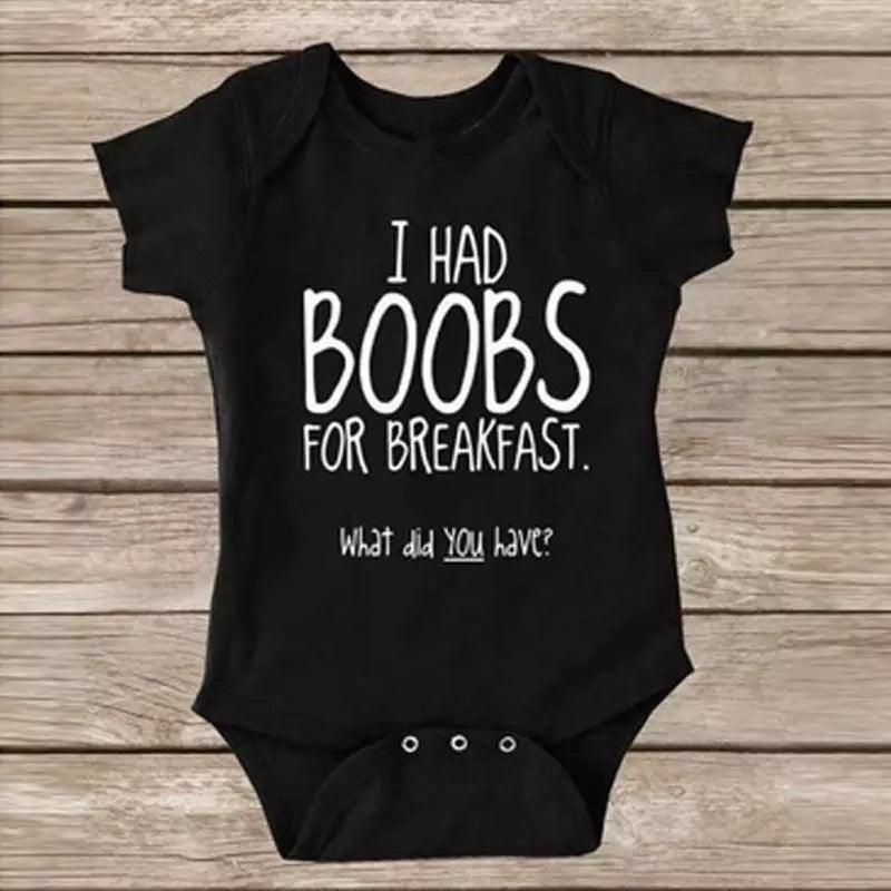 Baby Unisex I Had Boobs For Breakfast Jumpsuit Bump baby and beyond