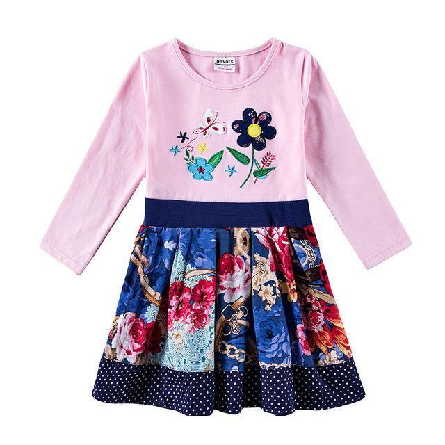Beautiful Casual Floral Embroidery Girls Dress Bump baby and beyond