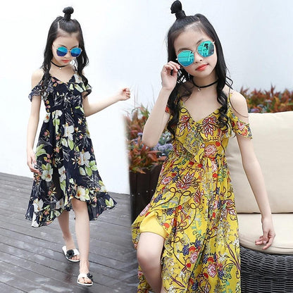 Bohemian Style Floral Sleeveless Girls Dresses Bump baby and beyond