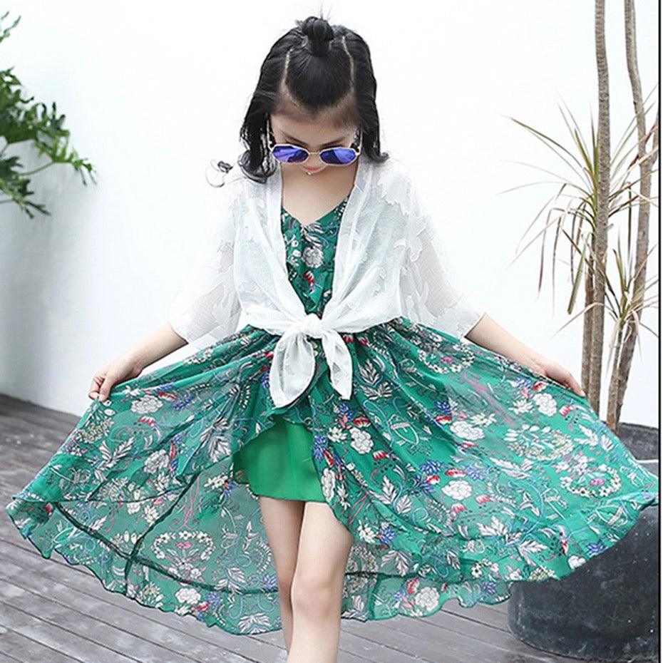 Bohemian Style Floral Sleeveless Girls Dresses Bump baby and beyond