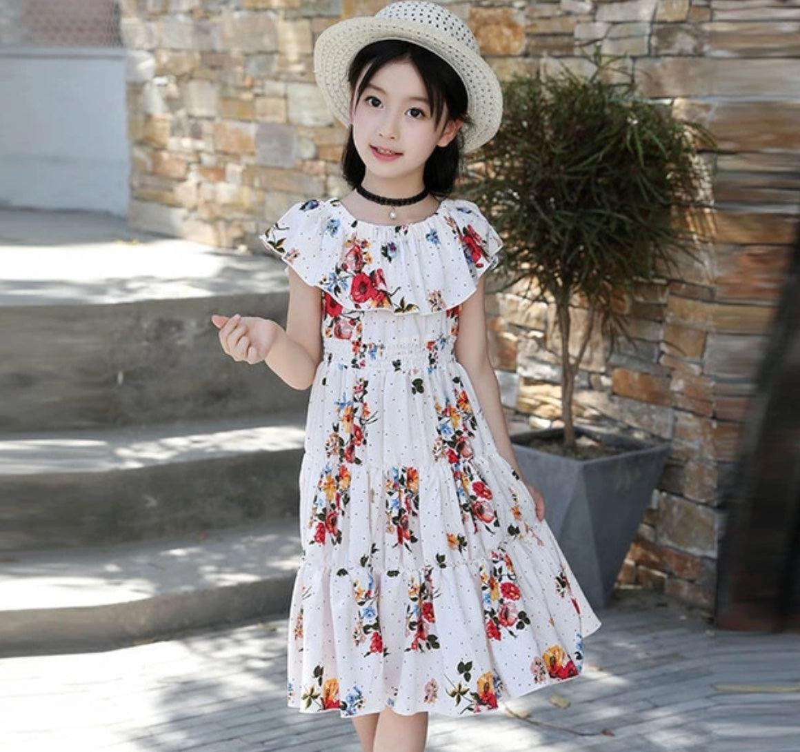Bohemian Stylish Girls Floral Dresses Bump baby and beyond
