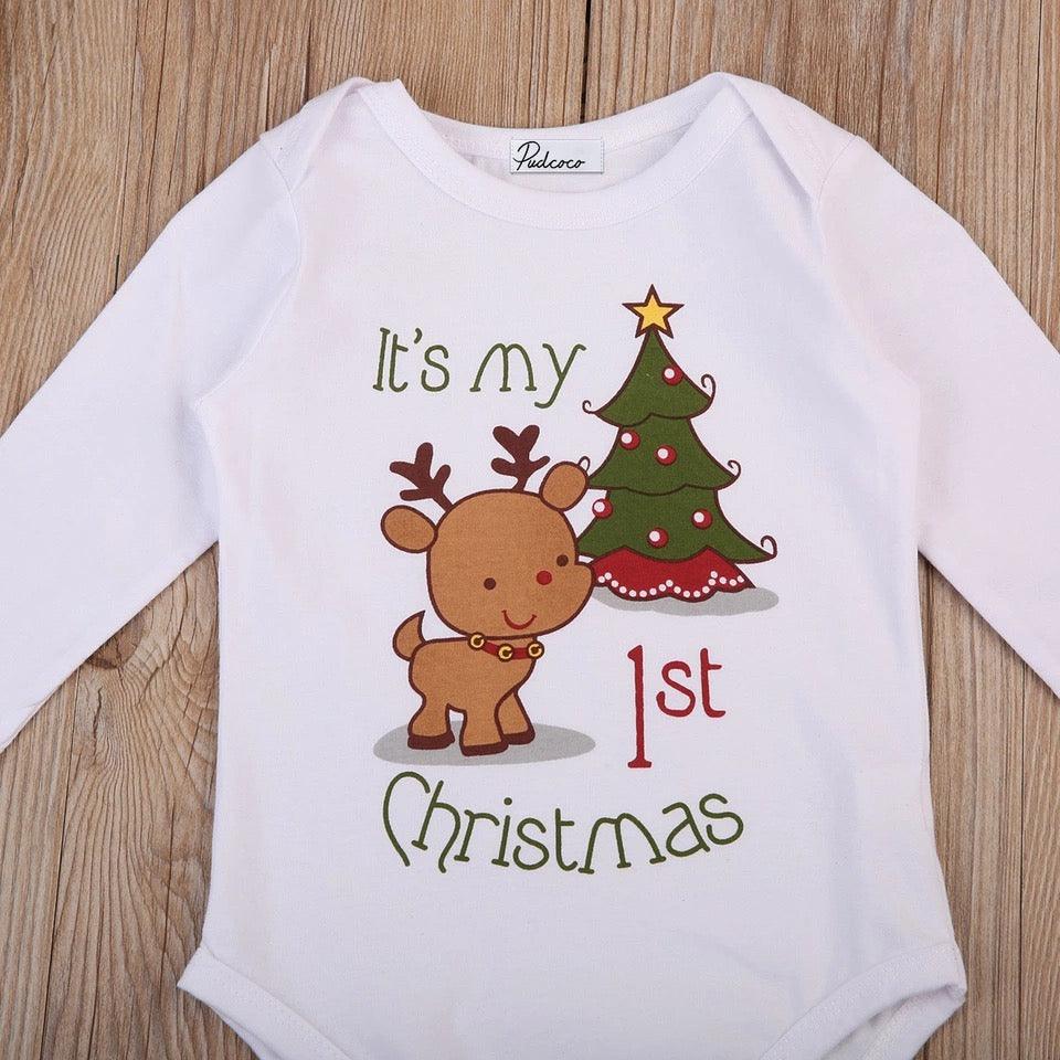 Christmas Baby Boy Girl Romper Jumpsuit Dear Clothes Bump baby and beyond
