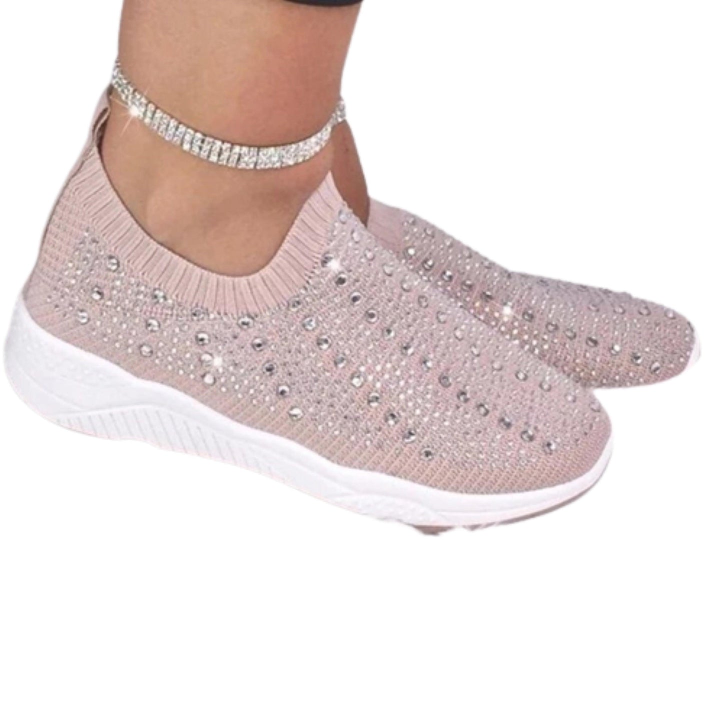 Comfortable Female Casual Mesh Crystal Breathable Shoes Bump baby and beyond