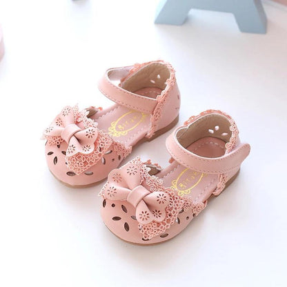 Cute Princess Baby Sandals Hallow Leather Shoes Bump baby and beyond