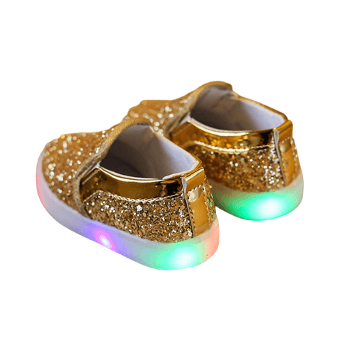 Fashionable Leather Girls Bling Led Sneakers Shoes Bump baby and beyond