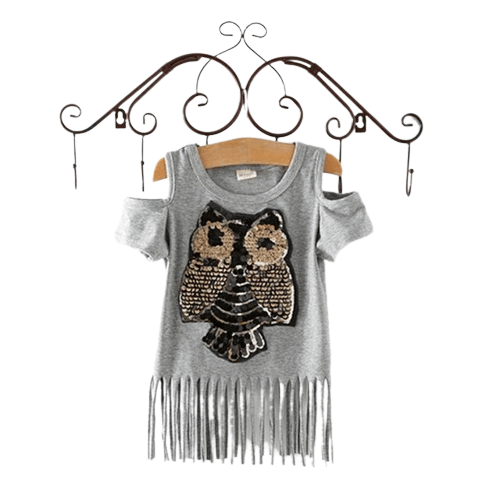 Kids Girls T Shirt Sleeve Top Owl Summer Clothes Bump baby and beyond