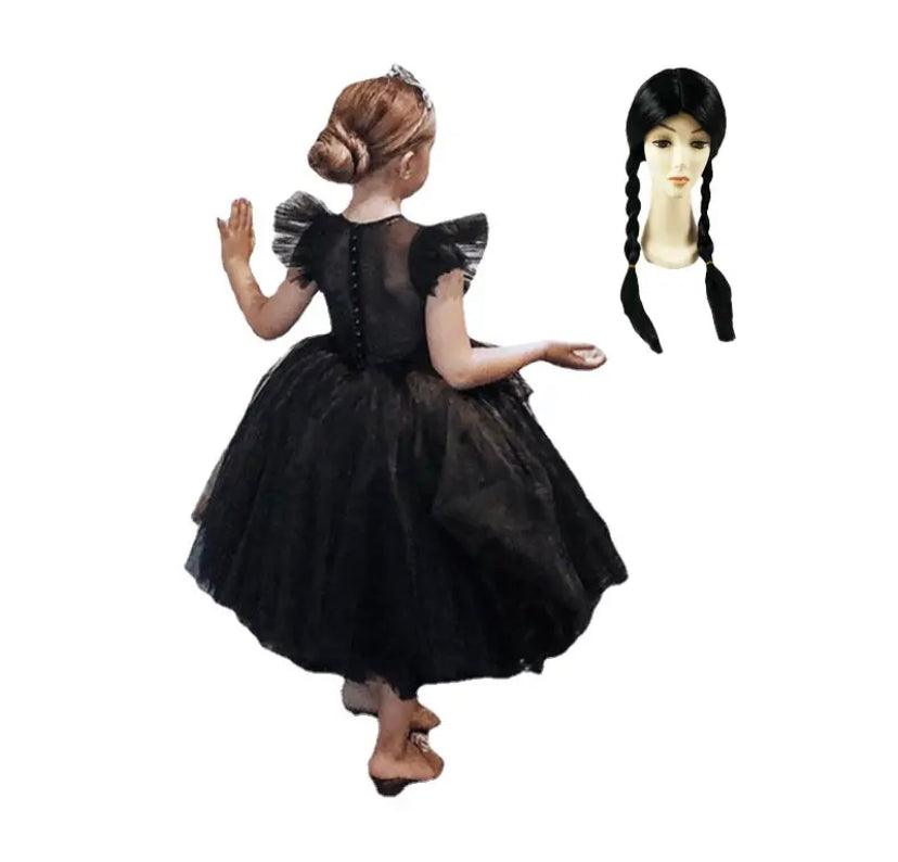 Kids Morticia Wednesday Addams Cosplay Costume Bump baby and beyond