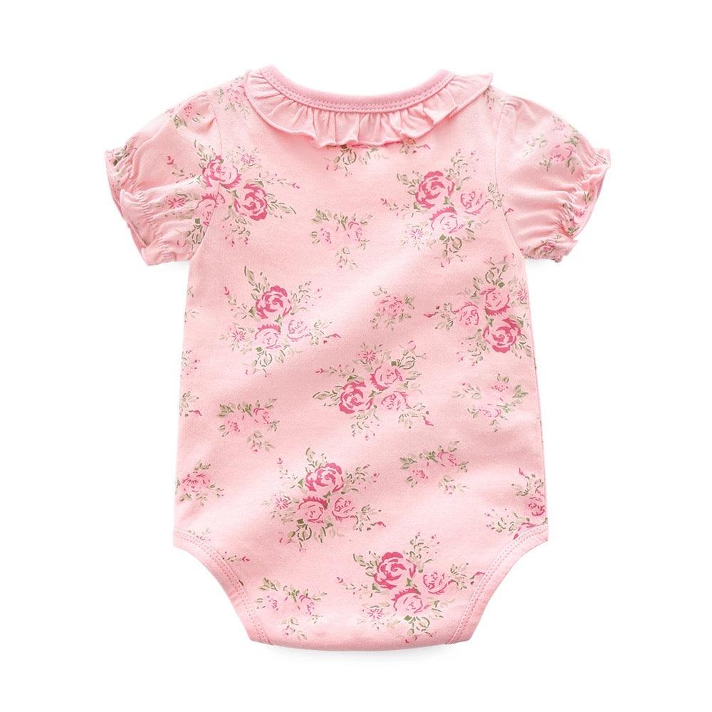 Lovely Girls Flower Printed Jumpsuit Clothes Bump baby and beyond