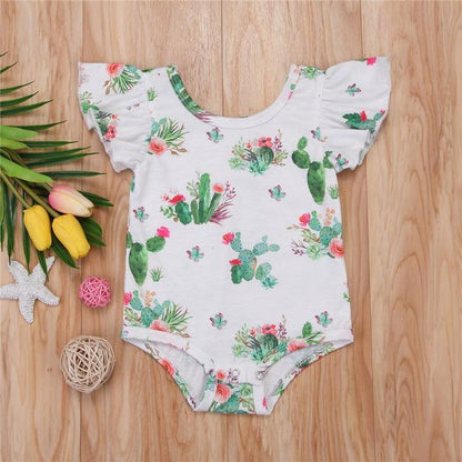 New Baby Girls Short Sleeve Floral Jumpsuit Bump baby and beyond