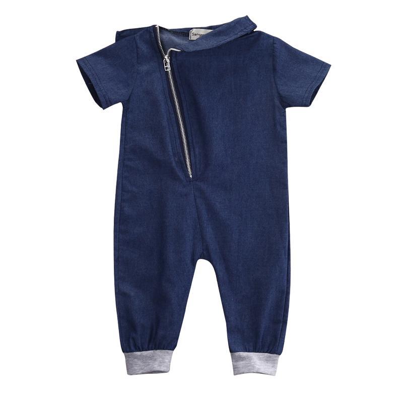 New Denim Baby Boys Short Sleeve Romper Jumpsuit Clothing Bump baby and beyond