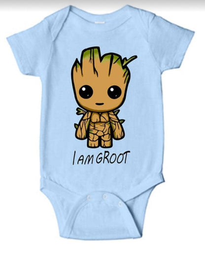 Newborn Babies I Am Groot Romper Jumpsuit Clothes Bump baby and beyond