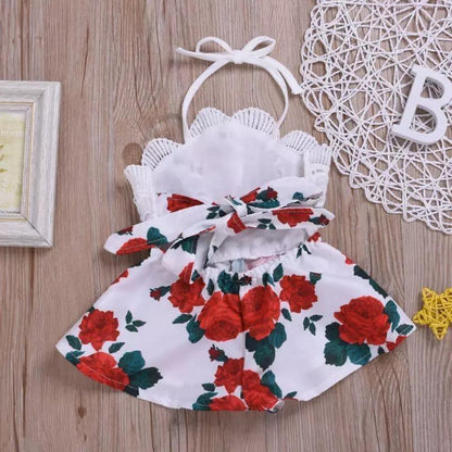 Newborn Baby Girl Strap Romper One Piece Clothes Bump baby and beyond