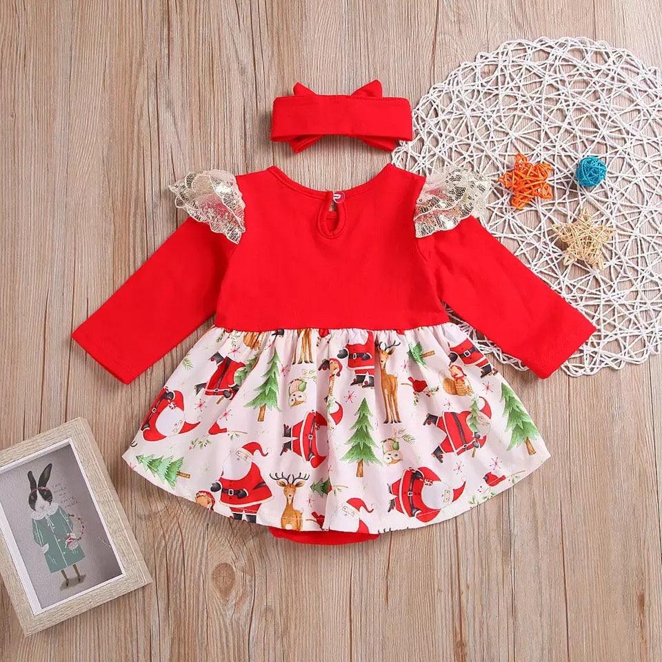 Newborn Christmas Romper Outfit Dress Bump baby and beyond