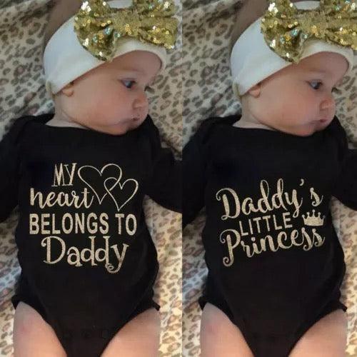 Newborn Girls Daddy's Little Princess Jumpsuit Bump baby and beyond