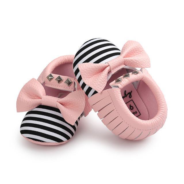 Newborn Girls Tassels Soft Sole Shoes Bump baby and beyond