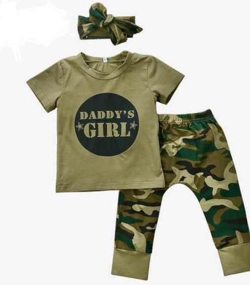 Newborn Tops Camouflage Pants Outfits Bump baby and beyond