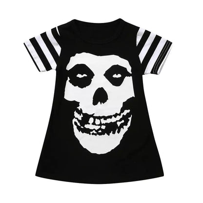 Short Sleeve Girls Halloween Skull Costume Party Bump baby and beyond