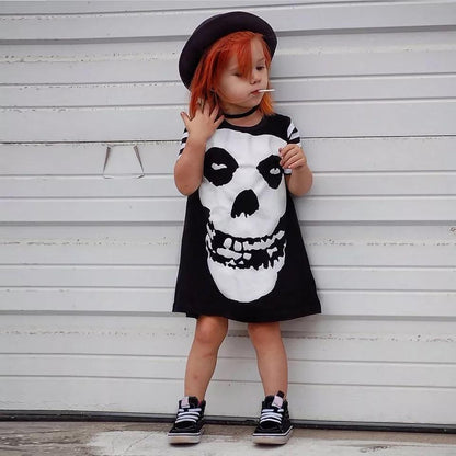 Short Sleeve Girls Halloween Skull Costume Party Bump baby and beyond