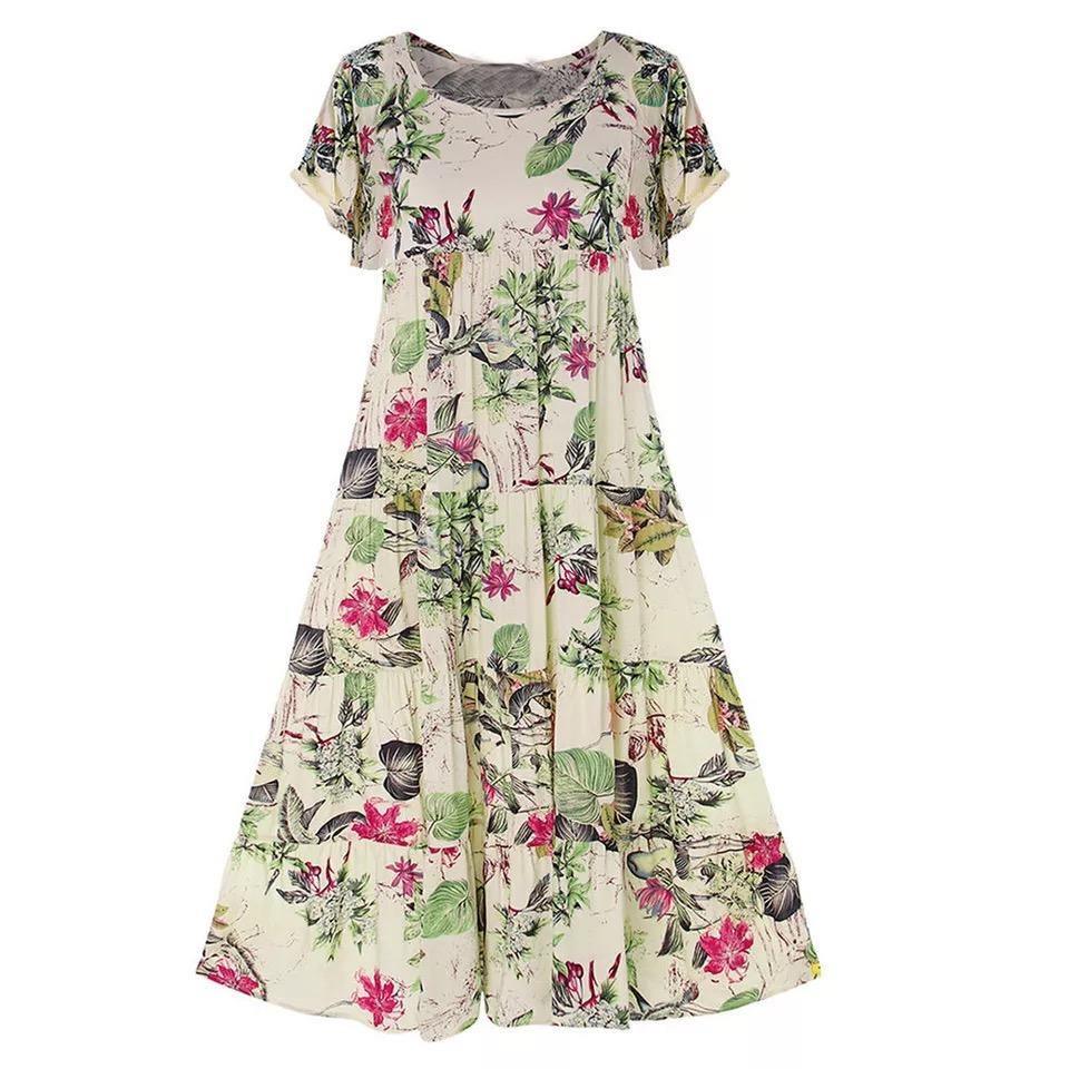 Summer Dress Women Vintage Floral Sundress Bump baby and beyond
