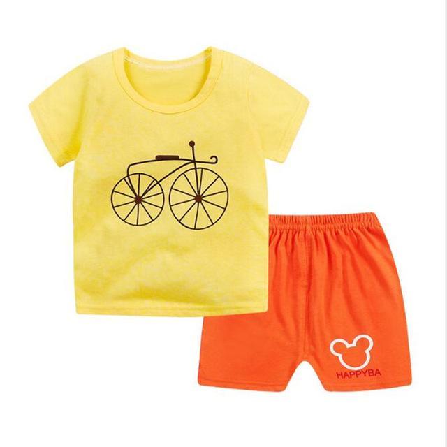 Summer Kid Baby Boys Tops T Shirt Animal Shorts Clothes Bump baby and beyond