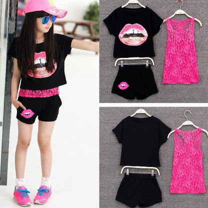 Summer Kid European Style Top T Shirt Shorts Clothes Bump baby and beyond