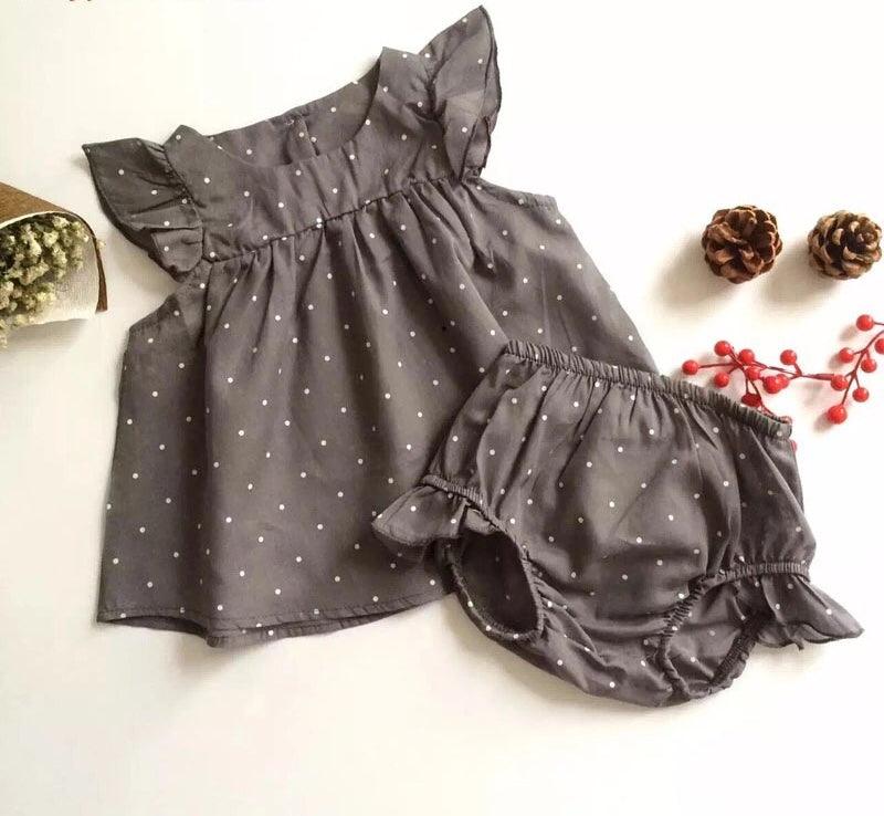 Summer Style Dot Baby Girl Novelty Sleeveless Clothes Bump baby and beyond