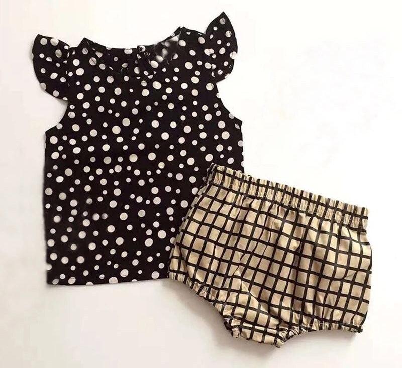 Summer Style Dot Baby Girl Novelty Sleeveless Clothes Bump baby and beyond