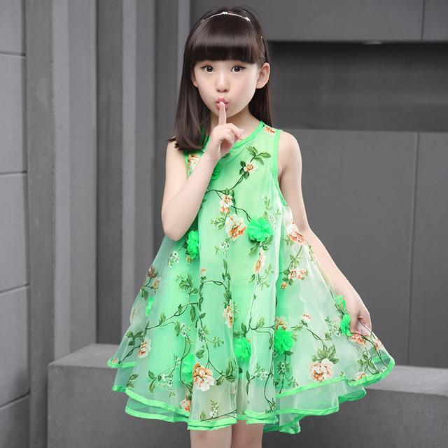 Teen Girl Sleeveless 3D Flower Party Dress Bump baby and beyond