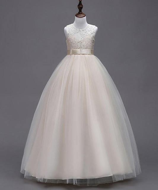 Teenage Girls Lace Tulle Ball Gown Long Dresses Bump baby and beyond