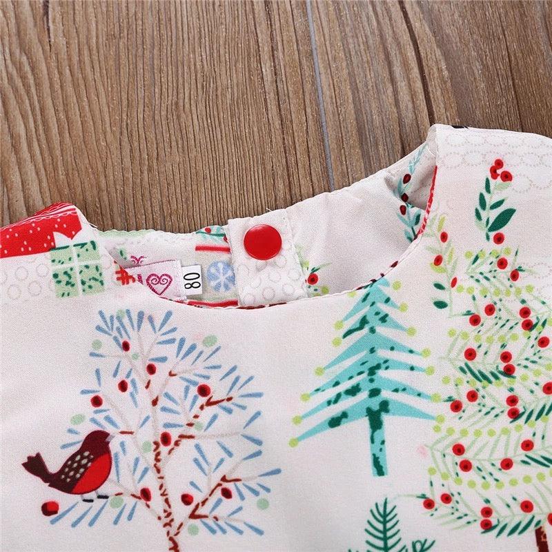Toddler Baby Girls Christmas Button Geometry Dress Bump baby and beyond