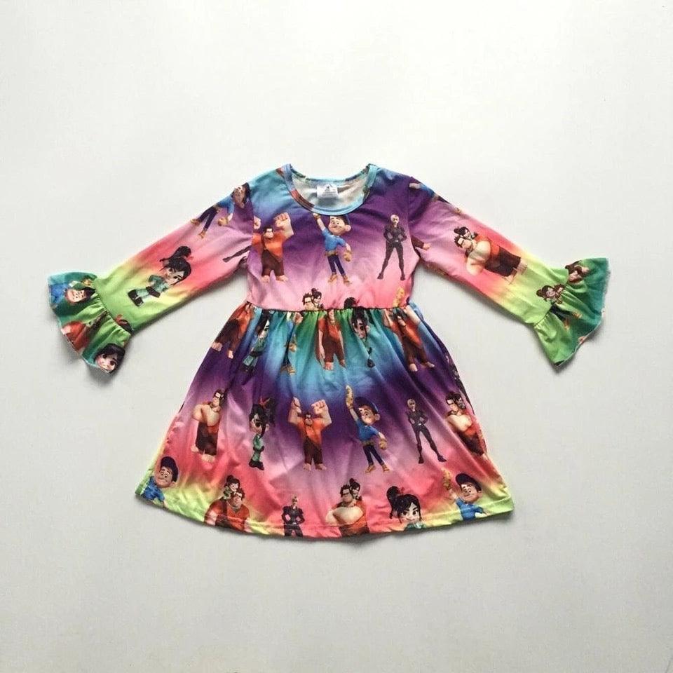 Toddler Baby Girls Flora Rainbow Dresses Bump baby and beyond