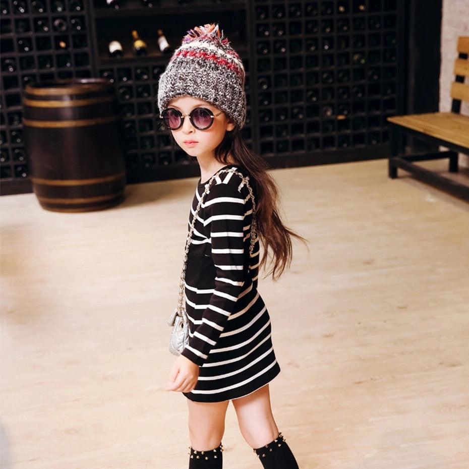 Toddler Children Girls Fashion Striped Dresses Bump baby and beyond