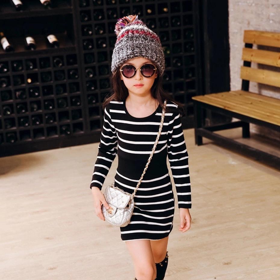 Toddler Children Girls Fashion Striped Dresses Bump baby and beyond
