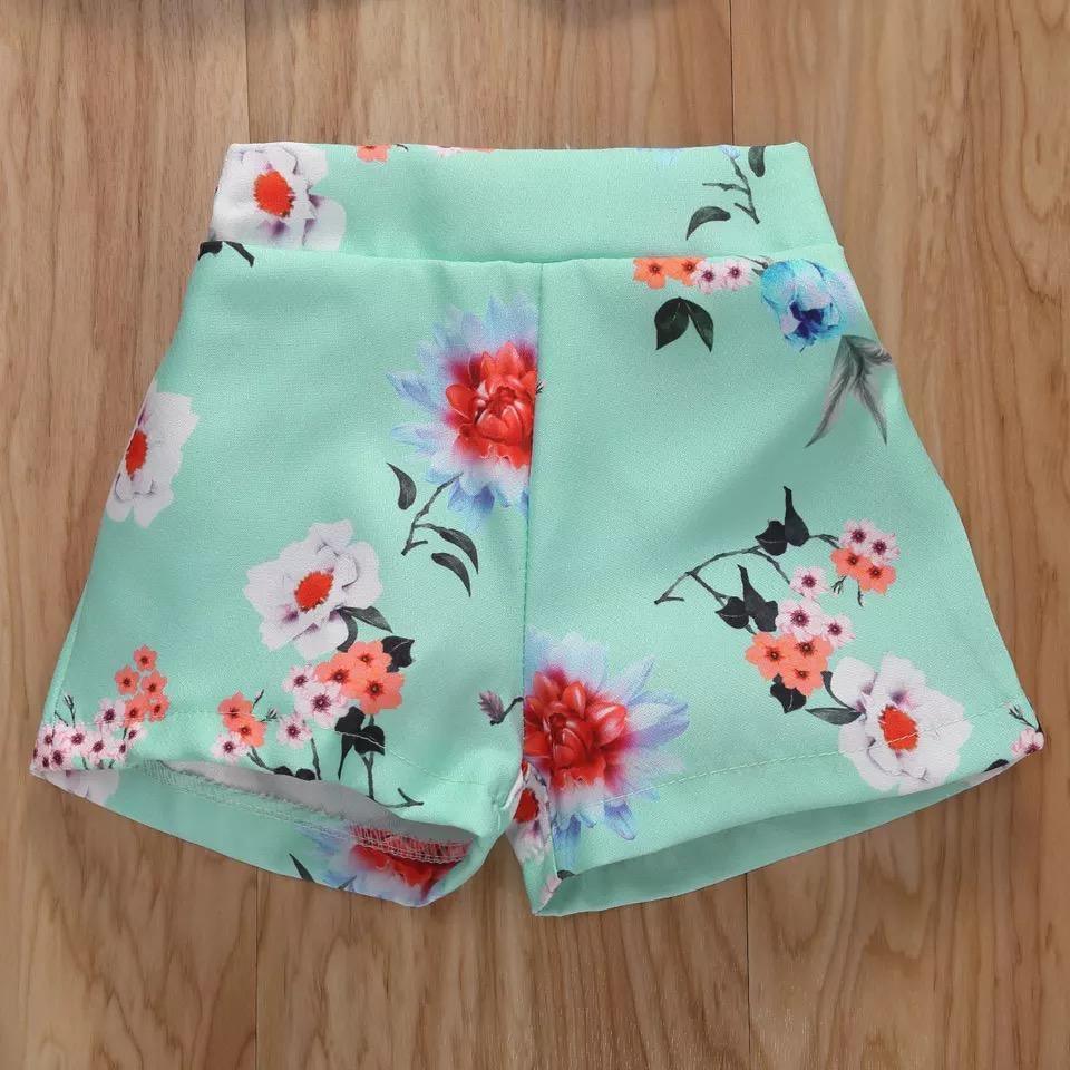 Toddler Girls Floral Coat Shorts Two Piece Suit Sets Bump baby and beyond