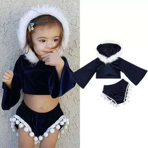 Toddler Girls Hooded Tops Tassels Short Outerwear Clothes Bump baby and beyond