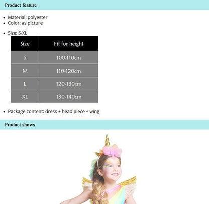 Toddler Girls Rainbow Unicorn Horn Party Dress Bump baby and beyond