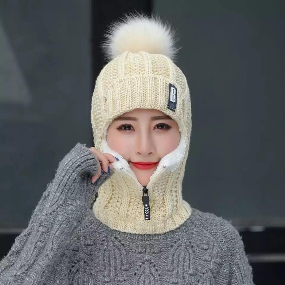 Women Neck Knit Wrap Wool Hat Bump baby and beyond